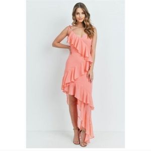 GORGEOUS ASYMMETRIC HEM DRESS SZ Sm